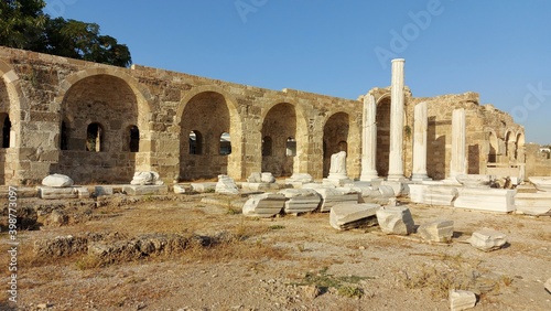 Ruins of the ancient city of Side in Turkey