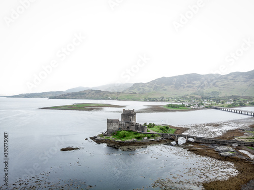 Elian Donan in the cloudy weather, Scotland photo