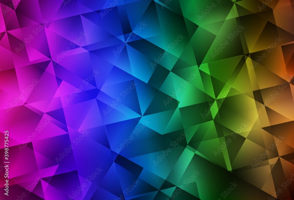 Fototapeta premium Dark Multicolor vector triangle mosaic texture.