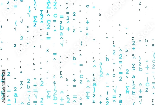 Light BLUE vector backdrop with algebra elements.