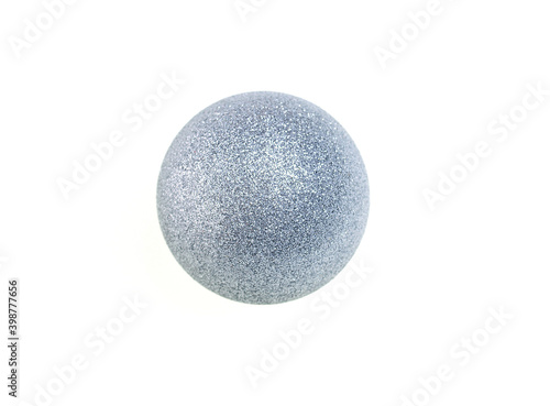Silver christmas ball isolated on a white