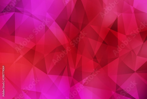 Light Red vector abstract mosaic backdrop.