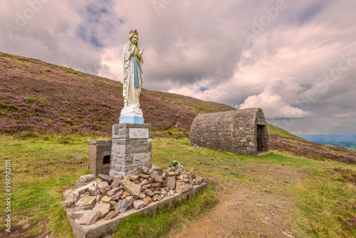 Religious Statue at Vee Pass in Rural Ireland
