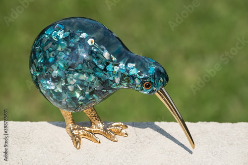 Souvenir new Zealand kiwi bird in close-up