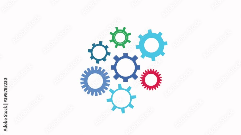 gears settings business successful animation gears settings business successful animation