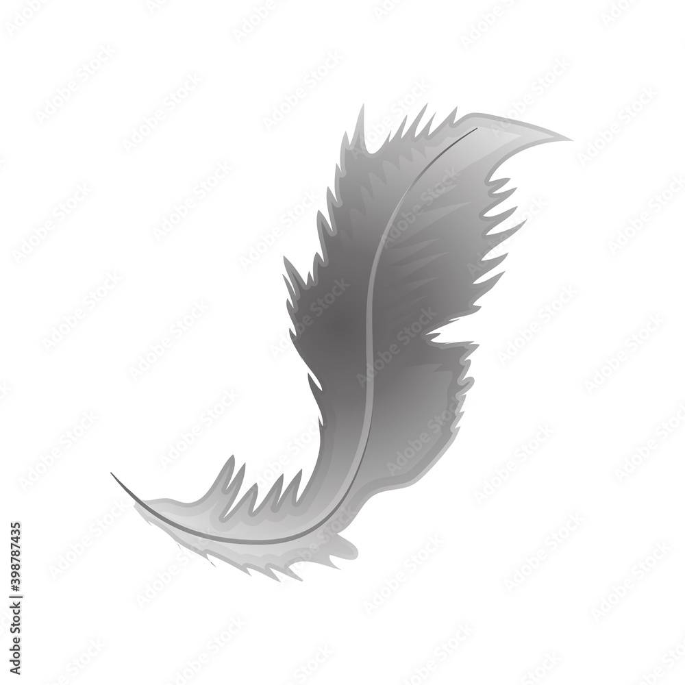 gray feather classic decoration element icon gray feather classic decoration element icon