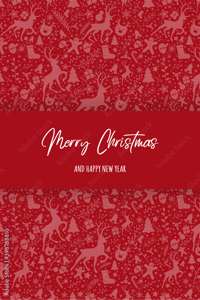 Christmas card with festive elements and wishes. Vector Christmas card with festive elements and wishes. Vector