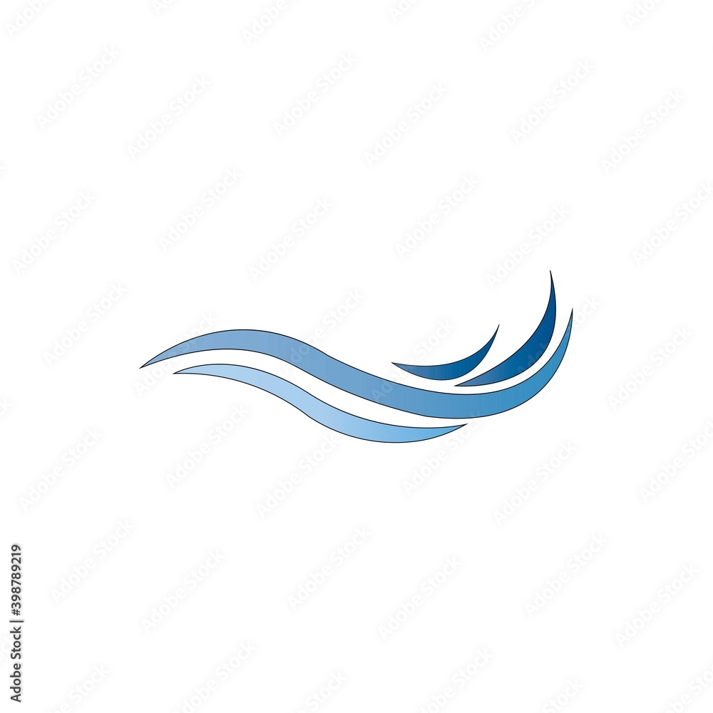 waves icon logo vector waves icon logo vector