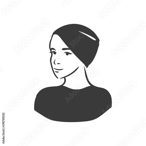 Muslim arabic islam woman in hijab and abaya portrait