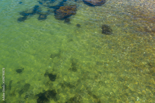 sandy ocean seabed shallows near shore