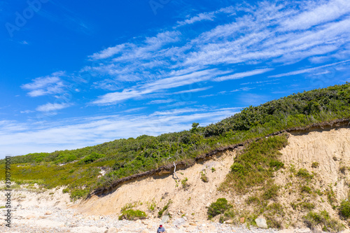 Cliff face on Martha's Vineyard with weathering