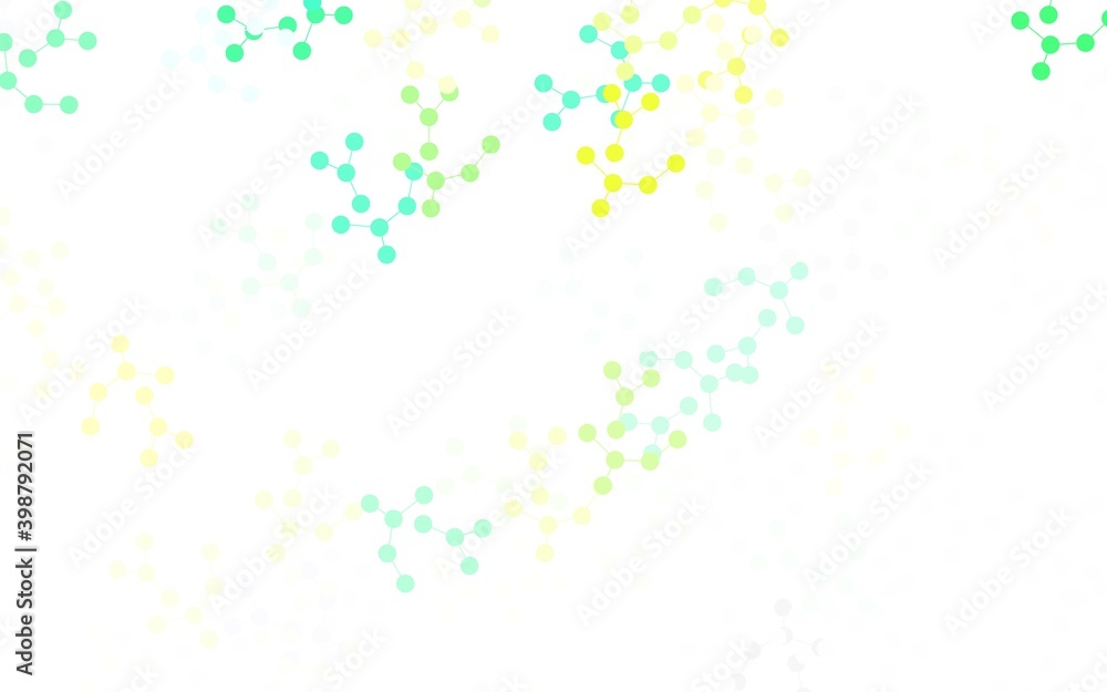 Light Blue, Green vector template with artificial intelligence structure.