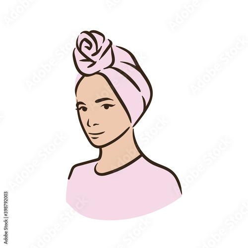 Muslim arabic islam woman in hijab and abaya portrait