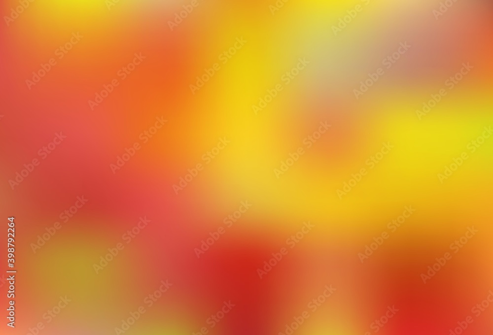 Dark Yellow vector blurred background.