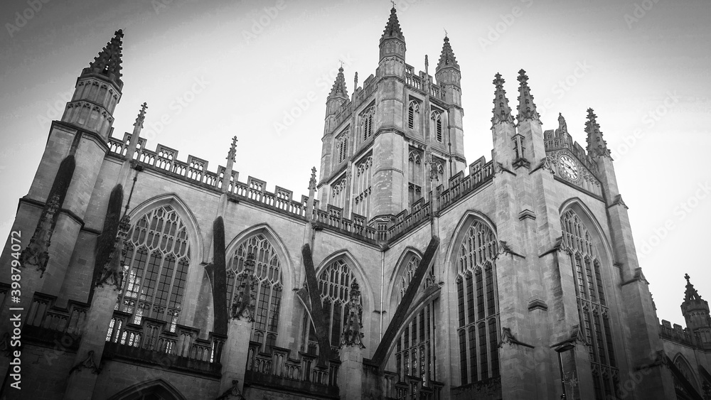 Famous Bath Abbey in the city of Bath England - travel photography