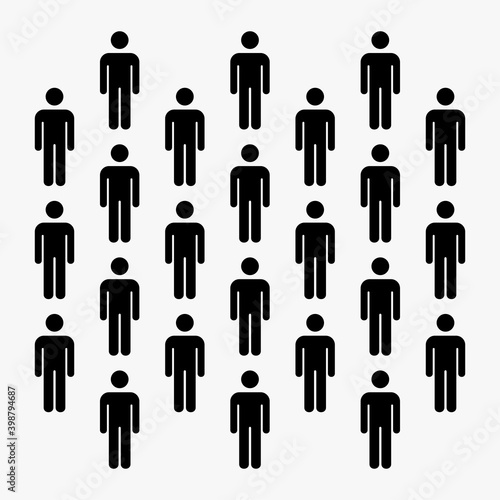 group of people illustration vector,man icon.