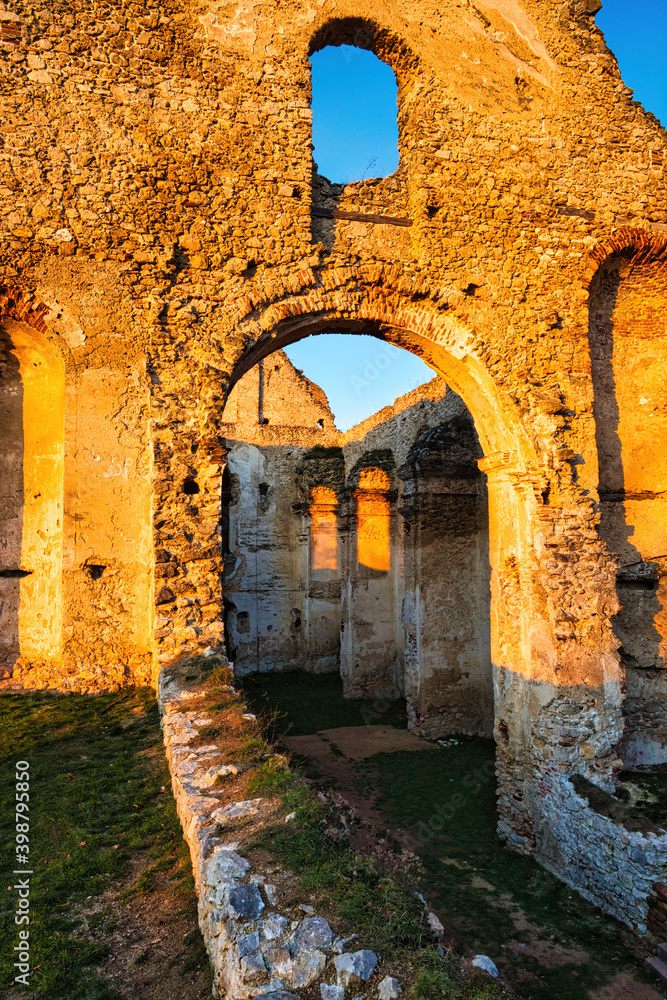 Obraz premium Katarinka - Church and Monastery of St. Catherine ruins in Dechtice, Slovakia