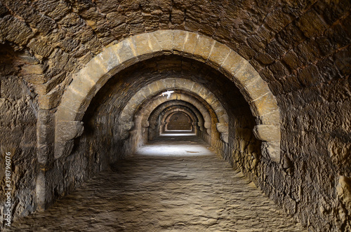 A deserted tunnel under the old fortress of Famagusta, Northern Cyprus photo