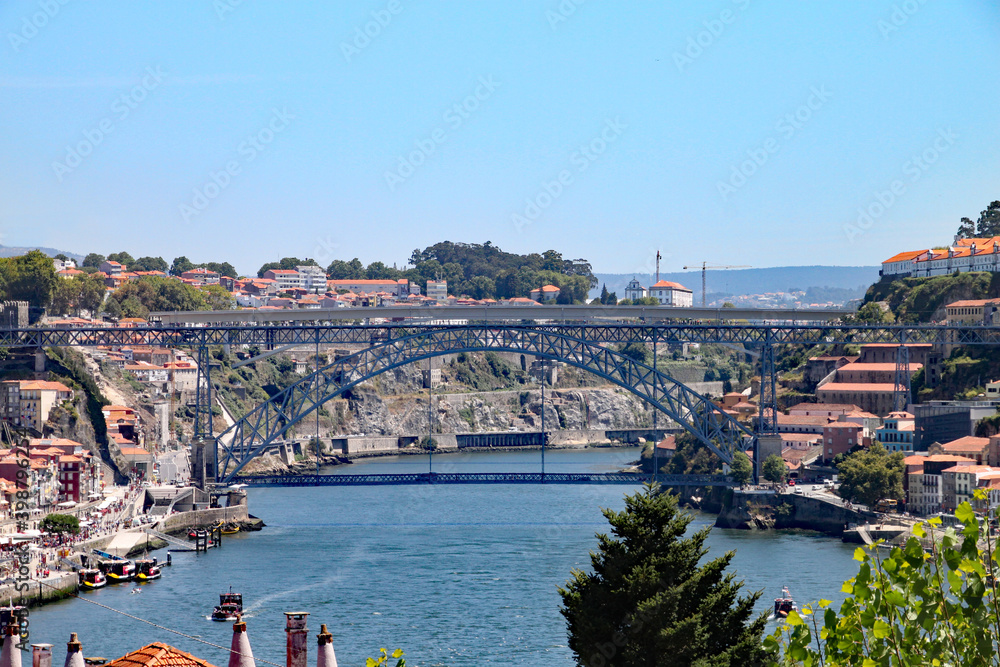 The Dom Luis bridge spans the River Douro in Portugal. The bridge was opened in 1886 and at the time it was the longest of it's type in the world, at 172m