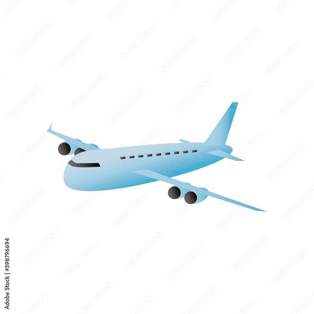airplane transport commercial travel icon image white background