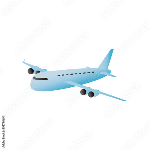 airplane transport commercial travel icon image white background
