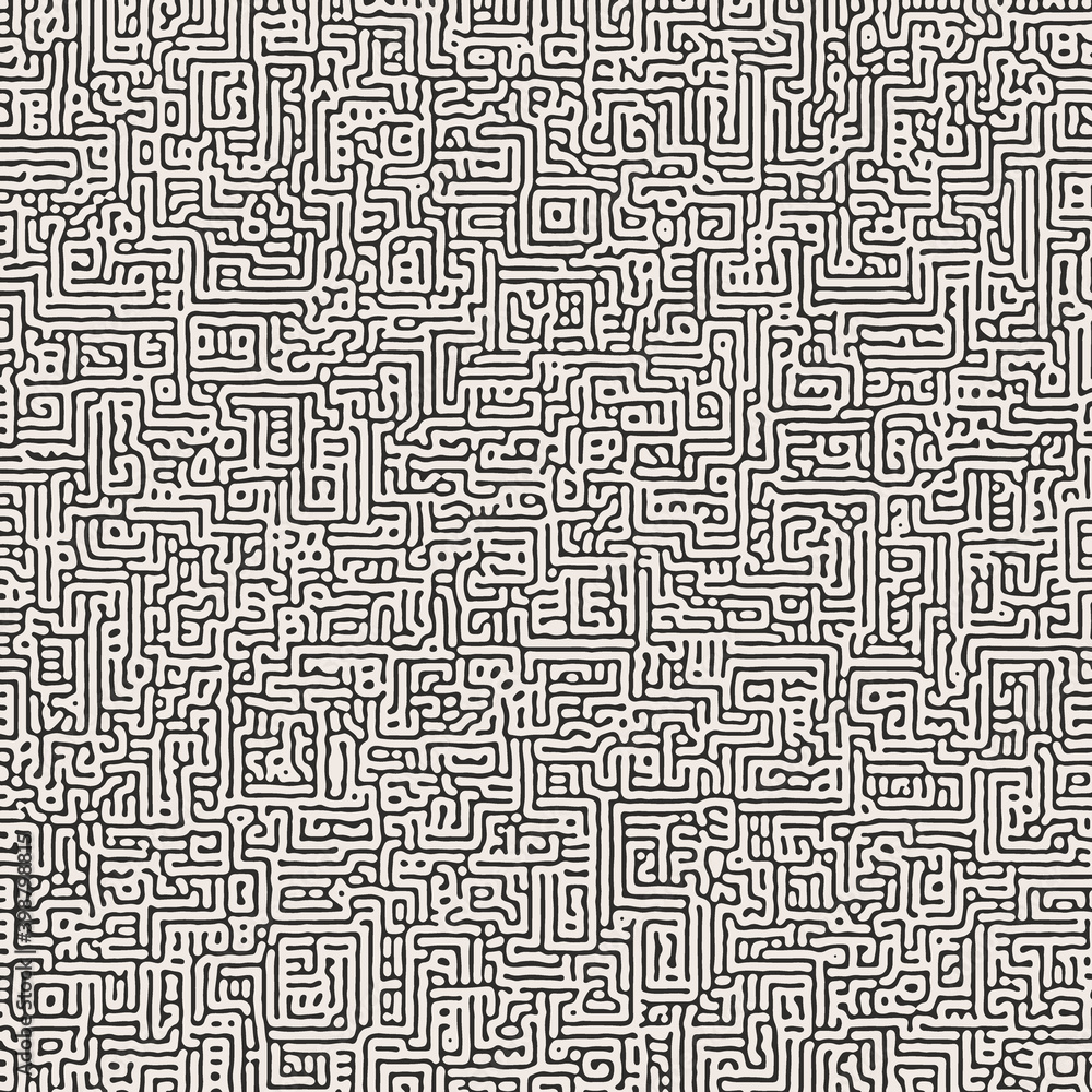 Turing abstract pattern background sketch engraving vector illustration. T-shirt apparel print design. 