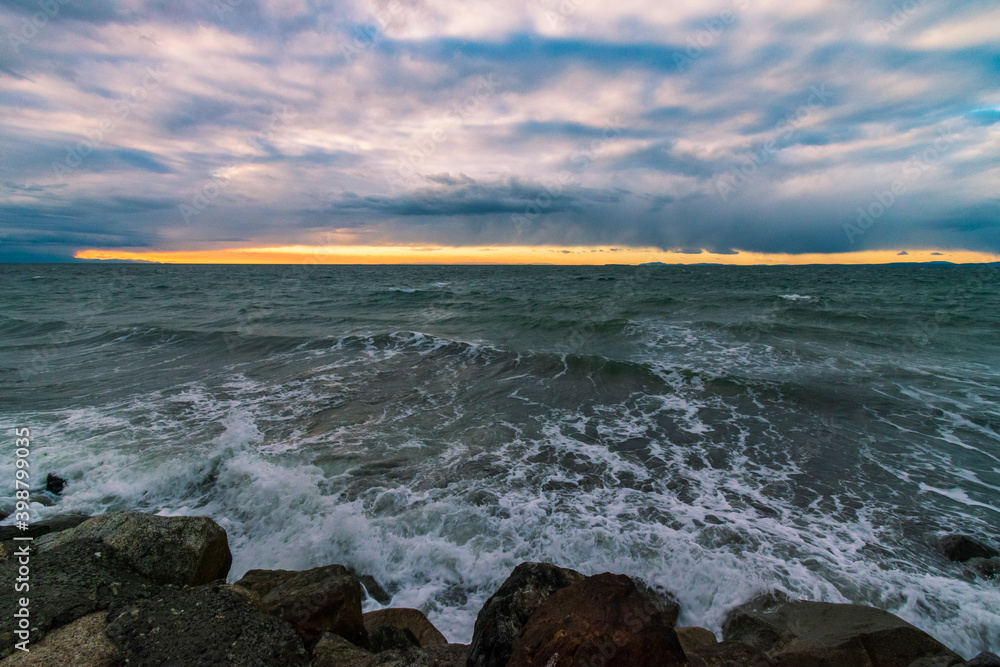 Early Winter sunset over Admiralty Inlet, Washington State Early Winter sunset over Admiralty Inlet, Washington State