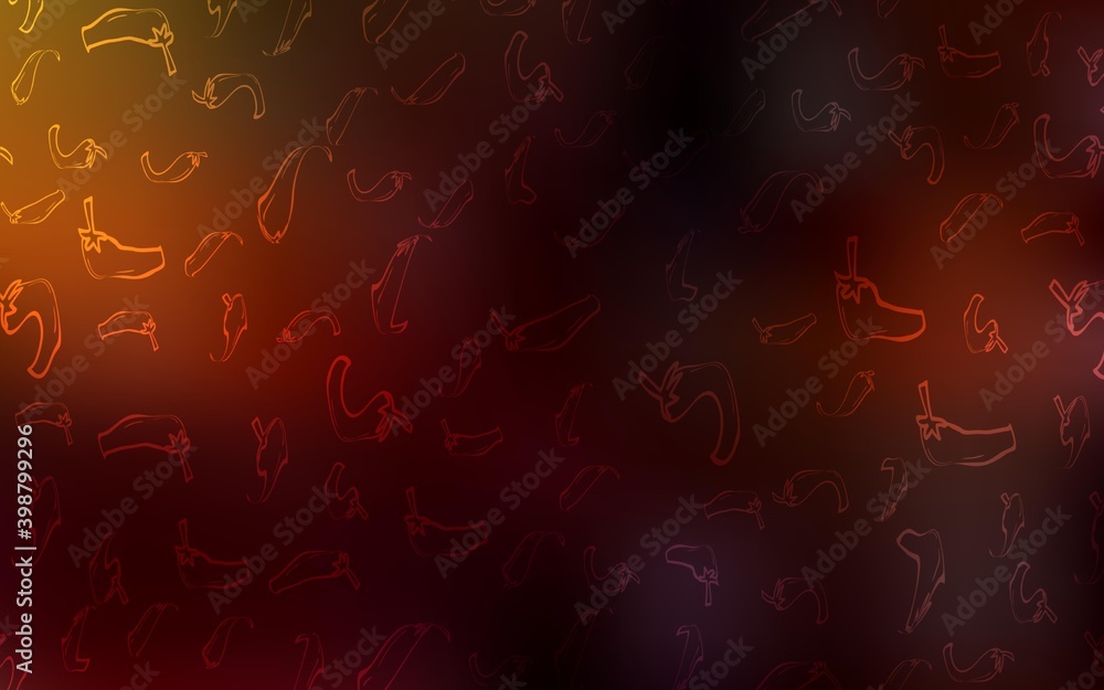 Dark Red vector cover with chili peppers.