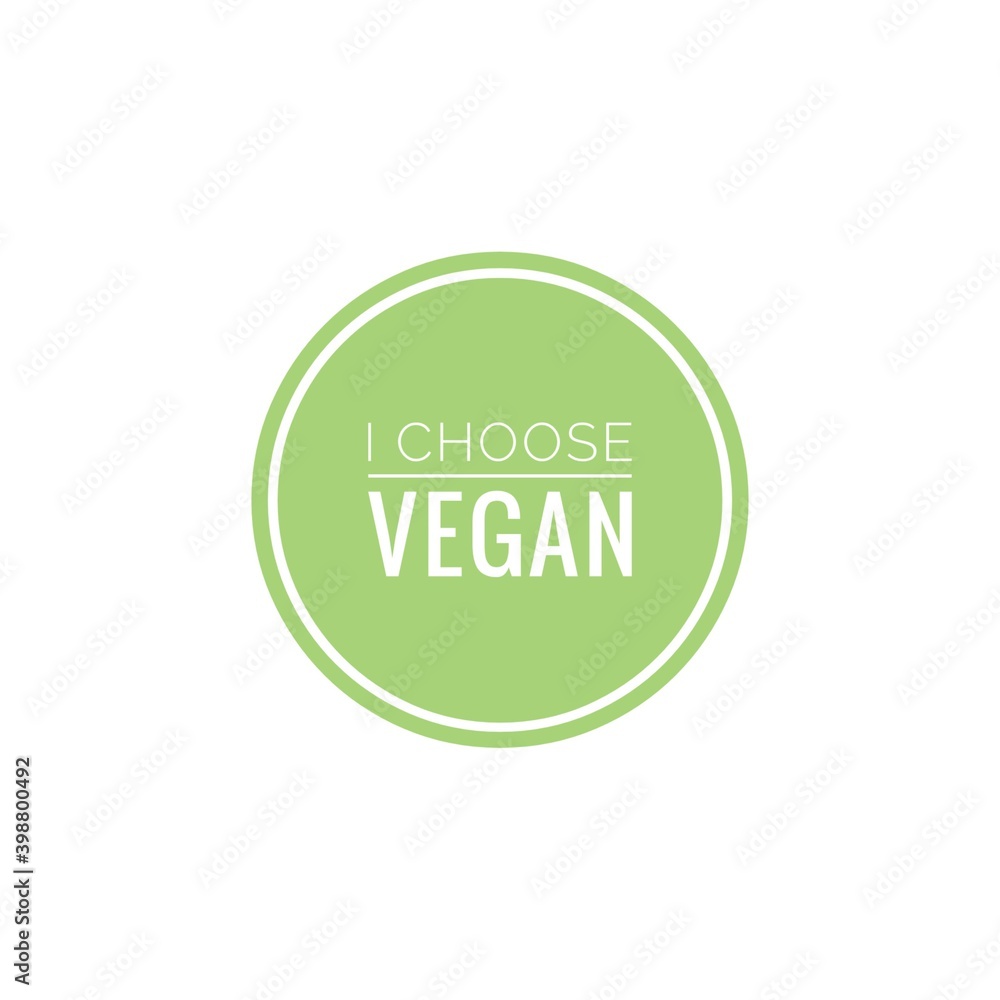 ''I choose vegan'' Lettering ''I choose vegan'' Lettering