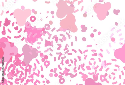 Light Pink, Yellow vector template with chaotic shapes.