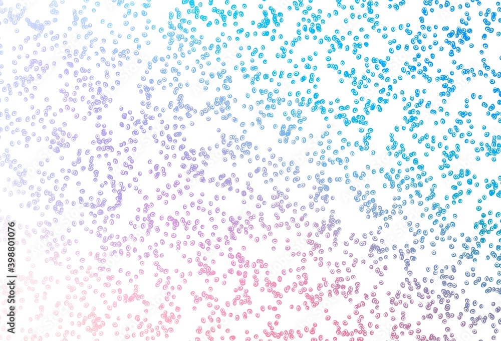 Light Blue, Red vector pattern with spheres.
