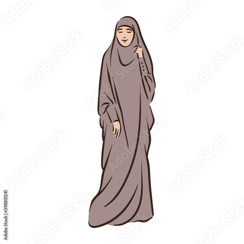 Muslim arabic islam woman in hijab fashion