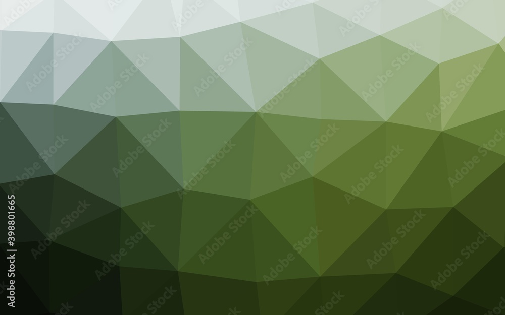 Dark Green vector triangle mosaic template. Modern geometrical abstract illustration with gradient. Brand new style for your business design. Dark Green vector triangle mosaic template. Modern geometrical abstract illustration with gradient. Brand new style for your business design.