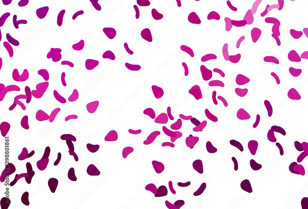 Light Purple vector pattern with chaotic shapes. Light Purple vector pattern with chaotic shapes.