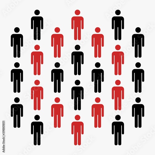 group of people illustration vector,man icon.