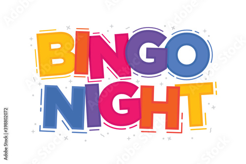 Bingo Night, Bingo Background, Bingo Sign, Bingo Game, Vector Illustration Background