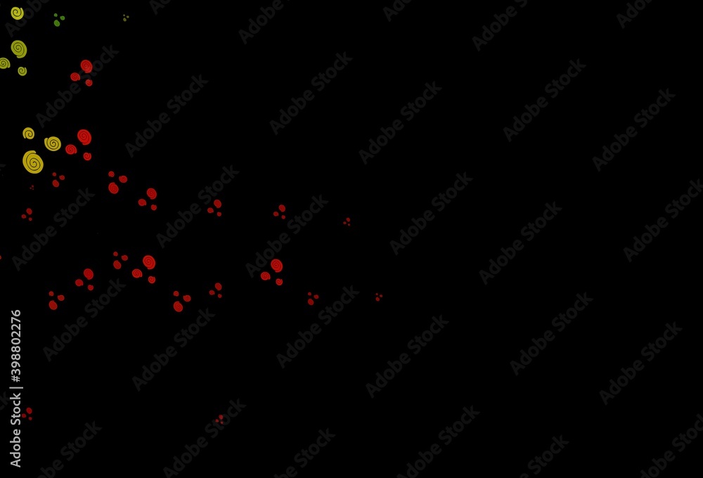 Dark Green, Red vector template with lines, ovals. Dark Green, Red vector template with lines, ovals.