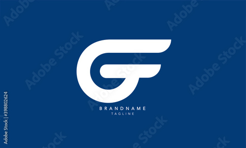 Alphabet letters Initials Monogram logo GF, FG, G and F