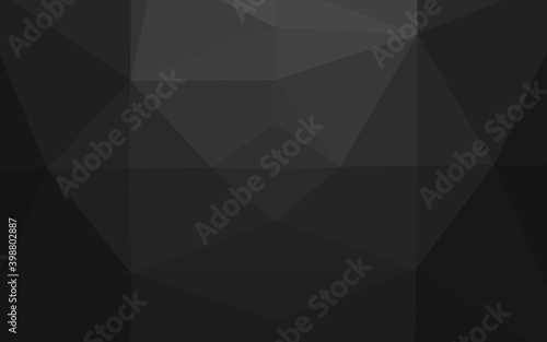 Dark Black vector triangle mosaic cover. Geometric illustration in Origami style with gradient. Triangular pattern for your business design. © Dmitry