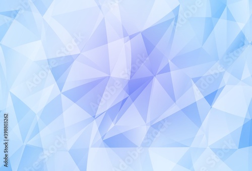 Light Pink  Blue vector abstract mosaic pattern.