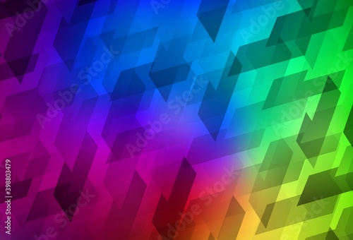 Dark Multicolor vector template with rhombus.