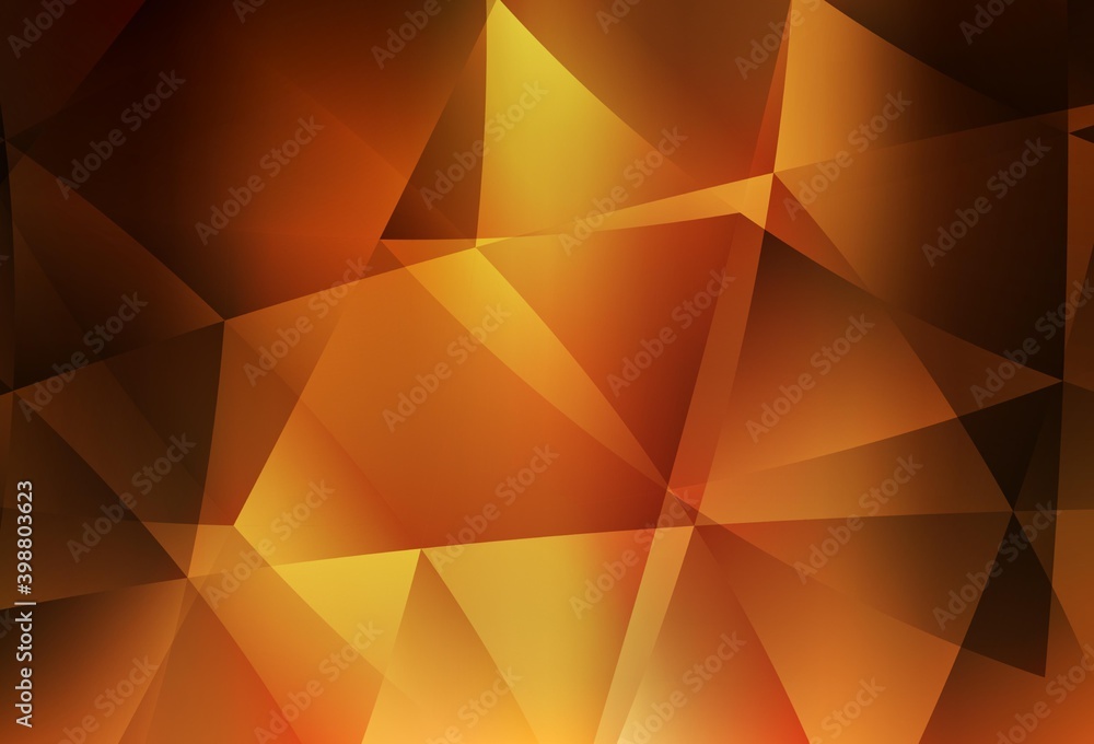 Dark Orange vector polygonal background. Dark Orange vector polygonal background.