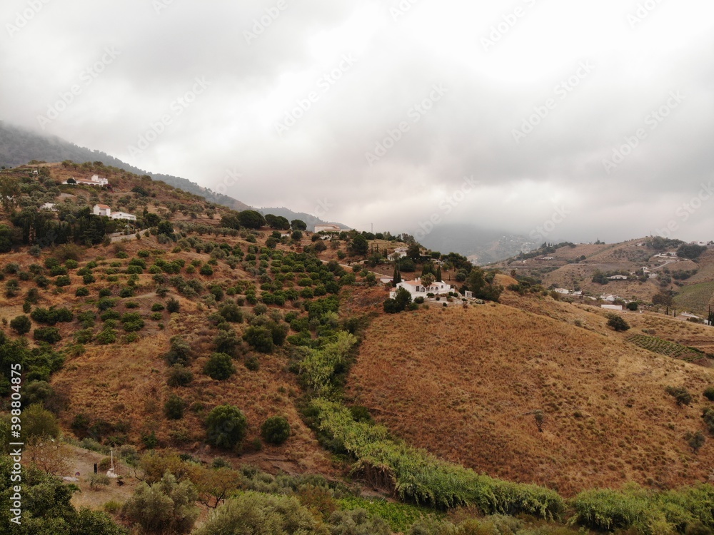 Fototapeta premium Cloudy landscape in the Sierra de Malaga