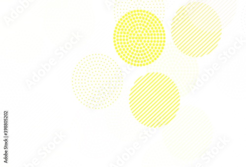 Light Red  Yellow vector texture with disks.