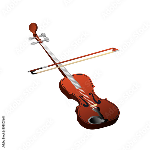 violin string musical instrument detailed icon