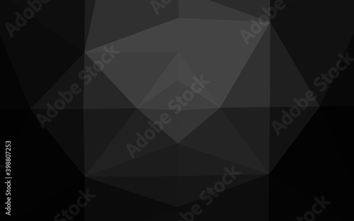 Dark Silver, Gray vector polygonal background. A vague abstract illustration with gradient. Template for a cell phone background.