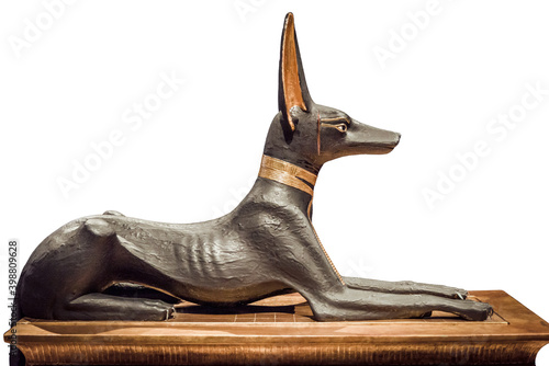 Tableau sur toile Anubis statue on white background png