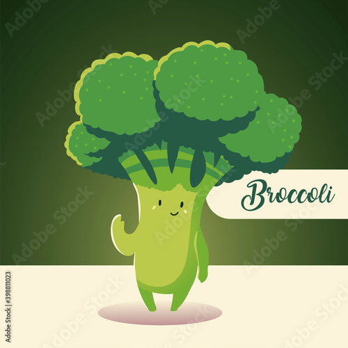 vegetable kawaii cartoon cute broccoli