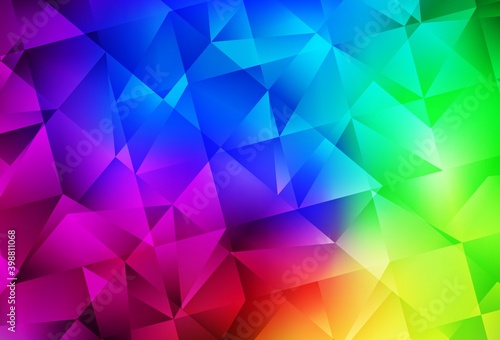 Dark Multicolor vector abstract polygonal background.