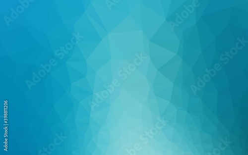 Light BLUE vector polygonal template. A vague abstract illustration with gradient. Template for a cell phone background.